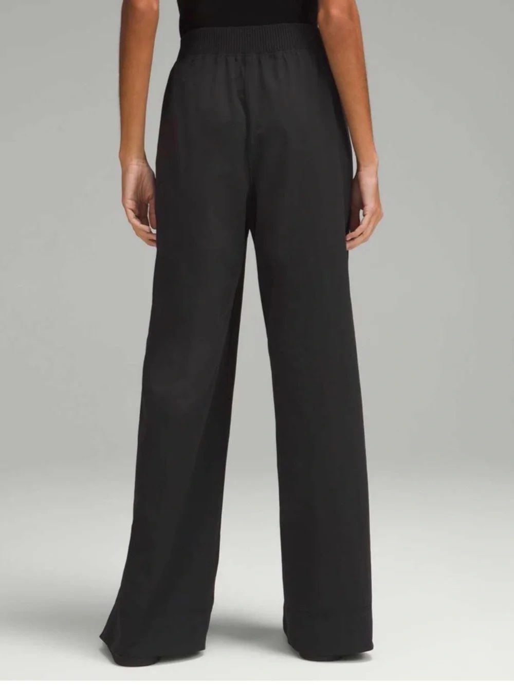 lululemon athletica Black High-Rise Wide-Leg Stretch Pants